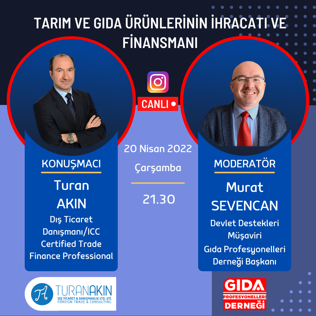 TARIM VE GIDANIN İHRACATI VE FİNANSMANI